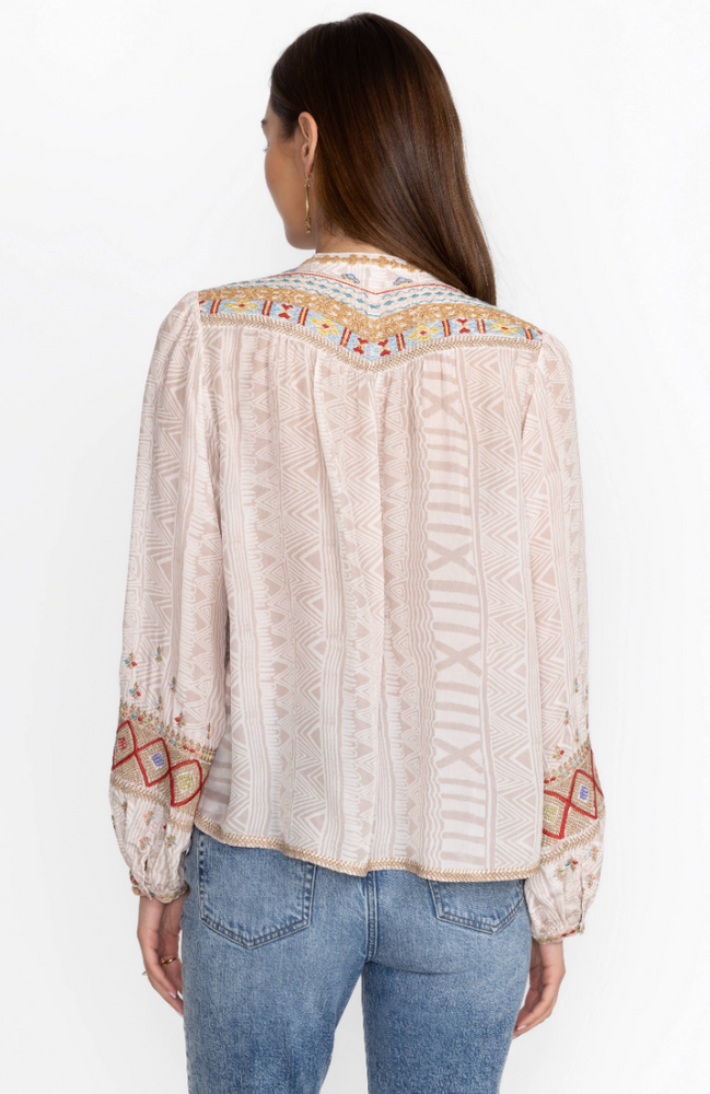 Back detail on the Forest Fern Blouse by Johnny Was