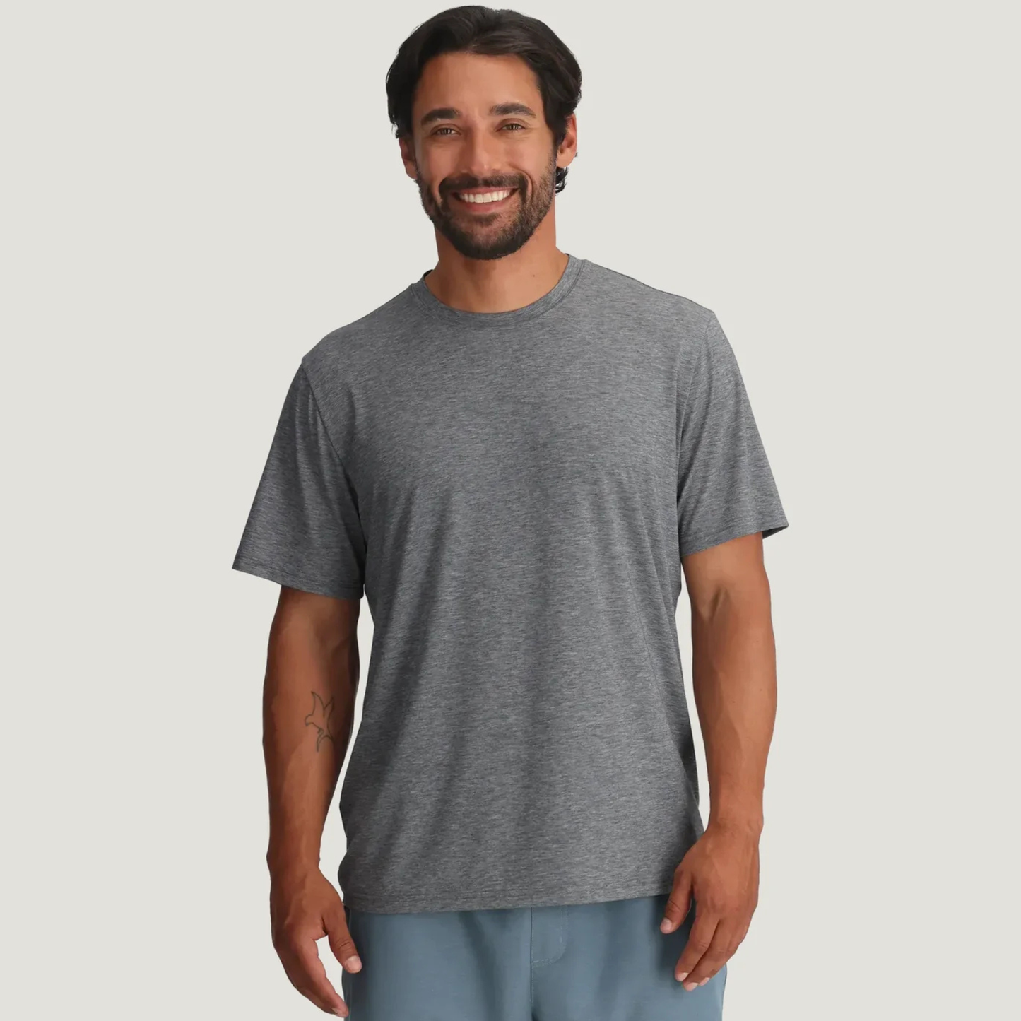 Free Fly Men's Heather Grey Elevate Lightweight Tee