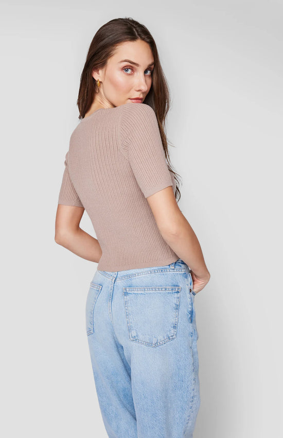 Back view of the Gentle Fawn Addison Pullover Sweater in the color Fawn