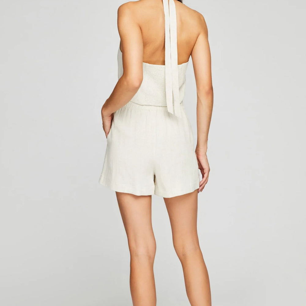 
                      
                        Back view of the Oscar Linen Blend Shorts by Gentle Fawn
                      
                    