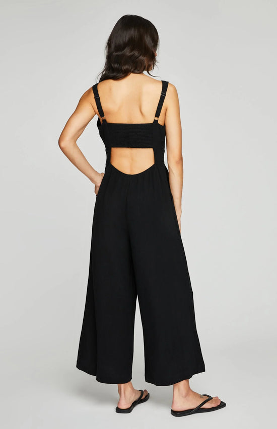 Back view of the Black Gianna Jumpsuit by Gentle Fawn