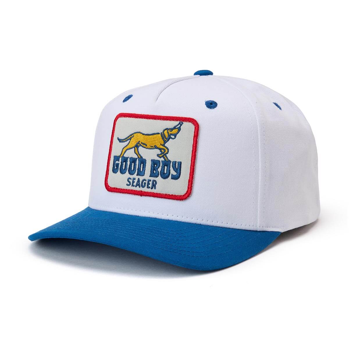 Seager Good Boy Snapback in Cream/Blue