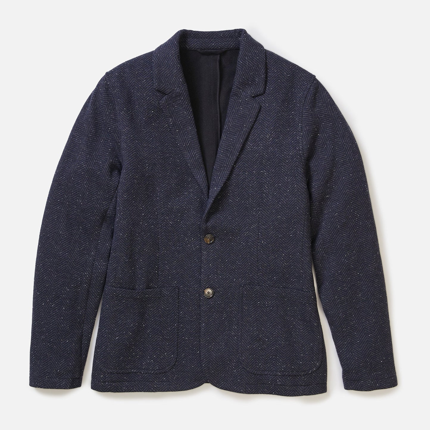 Marine Layer Pacifica Stretch Twill Blazer in Dark Herringbone
