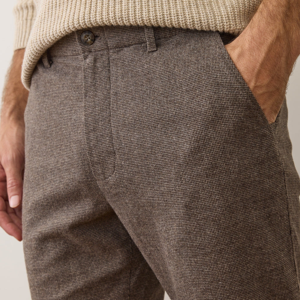 Marine Layer Saturday Houndstooth Slim Straight Chino