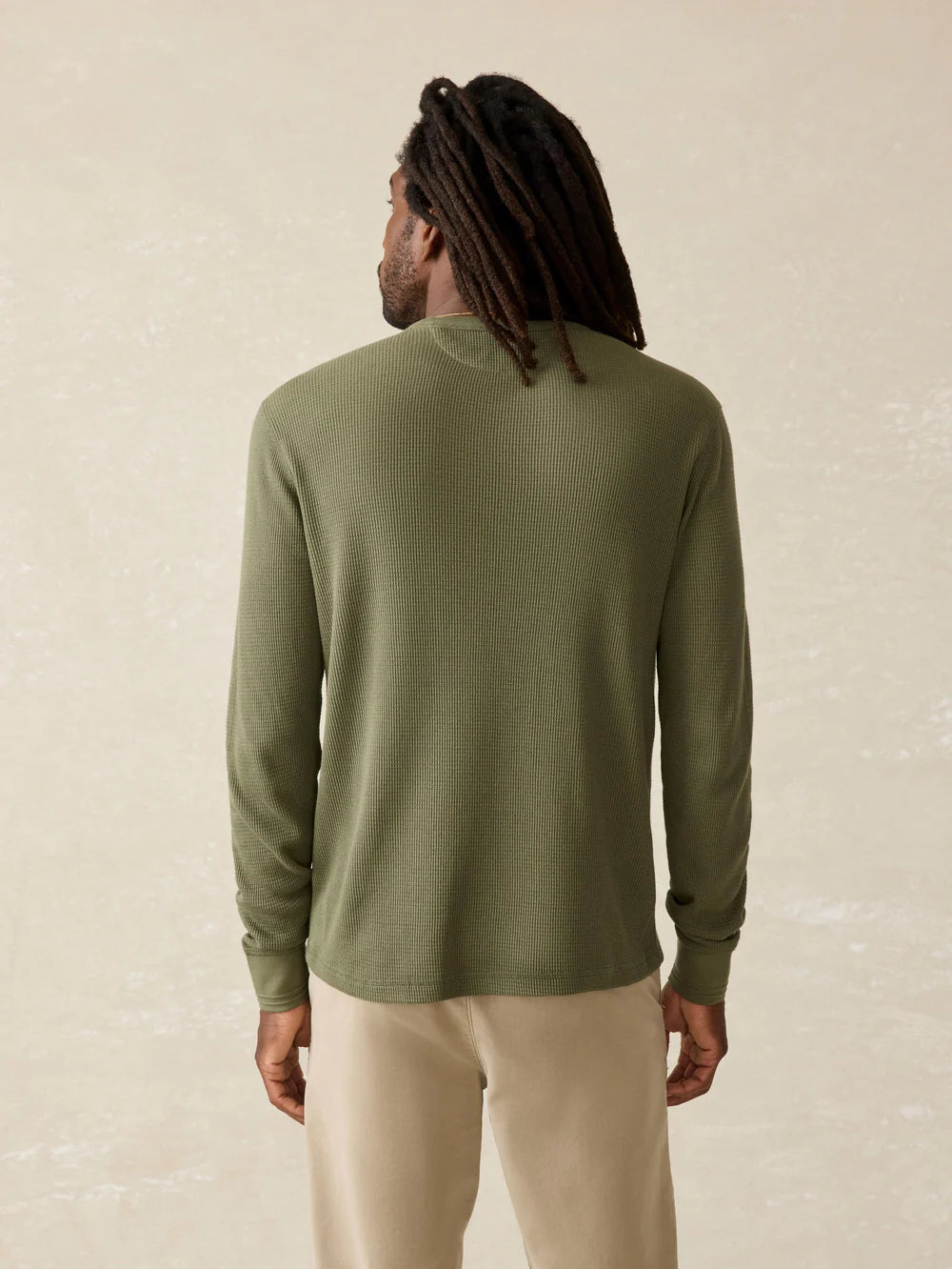 Faherty's Long Sleeve Could Waffle Crew offers a relaxed fit through the body