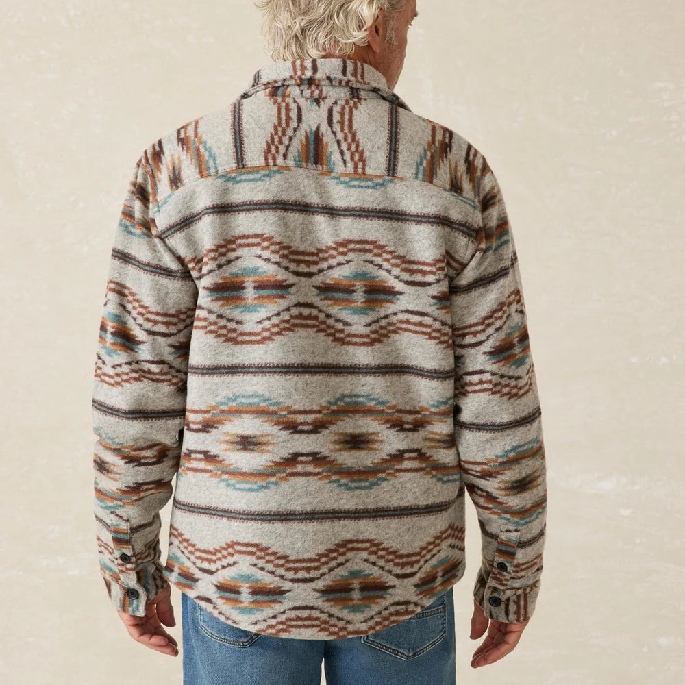 
                      
                        Back view of the Range Thunder Voice Eagle High Pile Fleece Lined CPO by Faherty
                      
                    