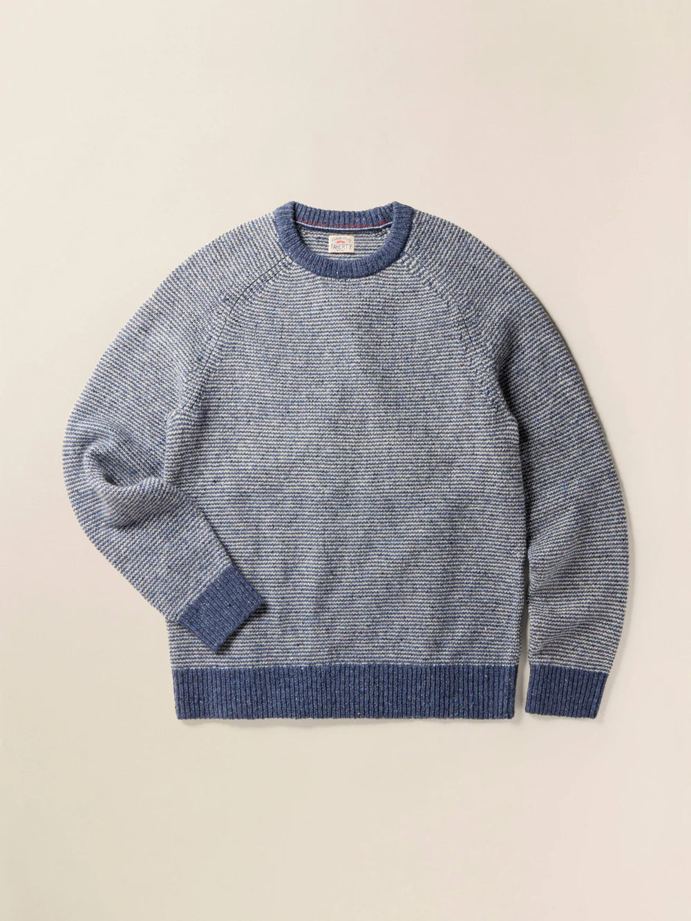 Faherty's Donegal Crew Sweater in the color Sea Feeder Marl