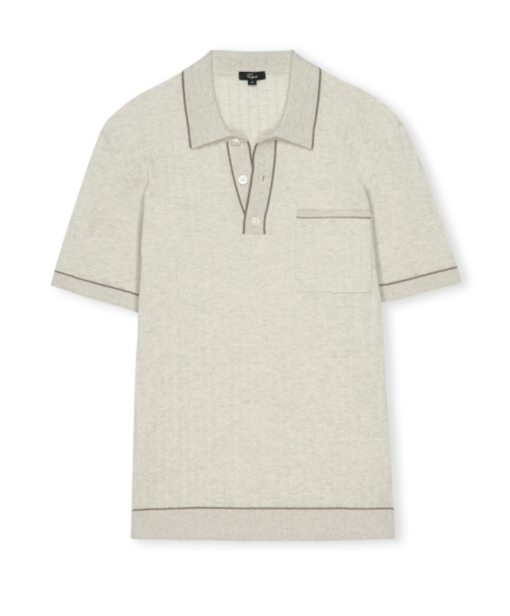 The Rails Hardy Polo Shirt in Oat Heather