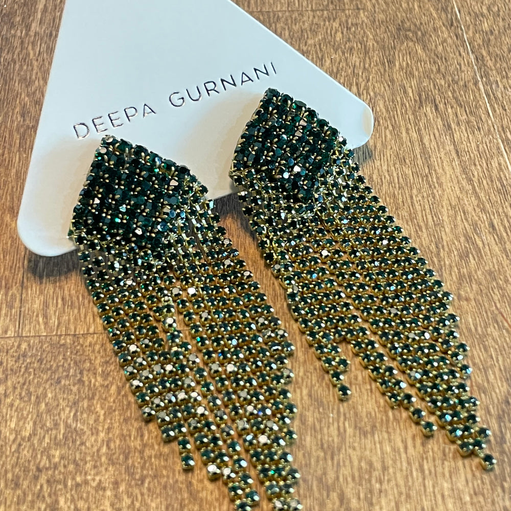 The Emerald Niomi Earrings by Deepa Gurnani