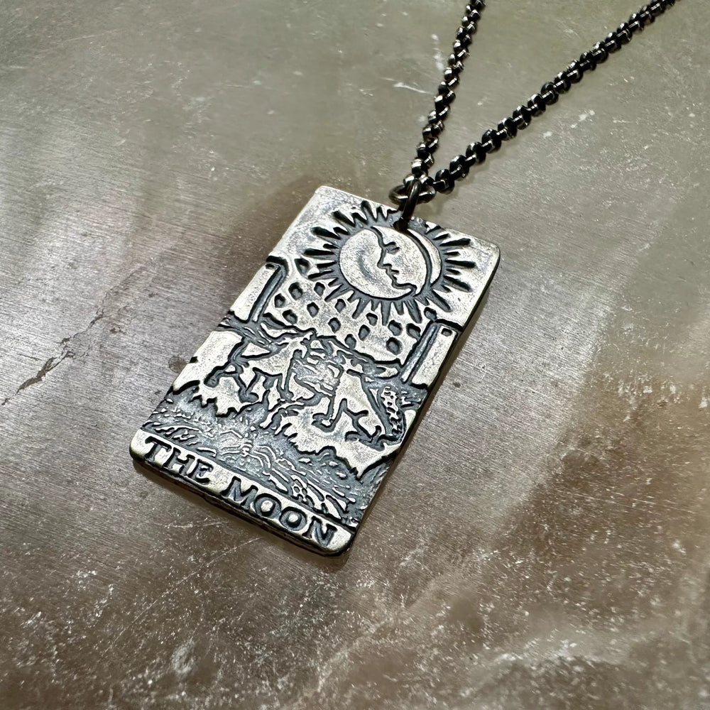 Jennifer Kahn Moon Tarot Pendant Necklace in Silver