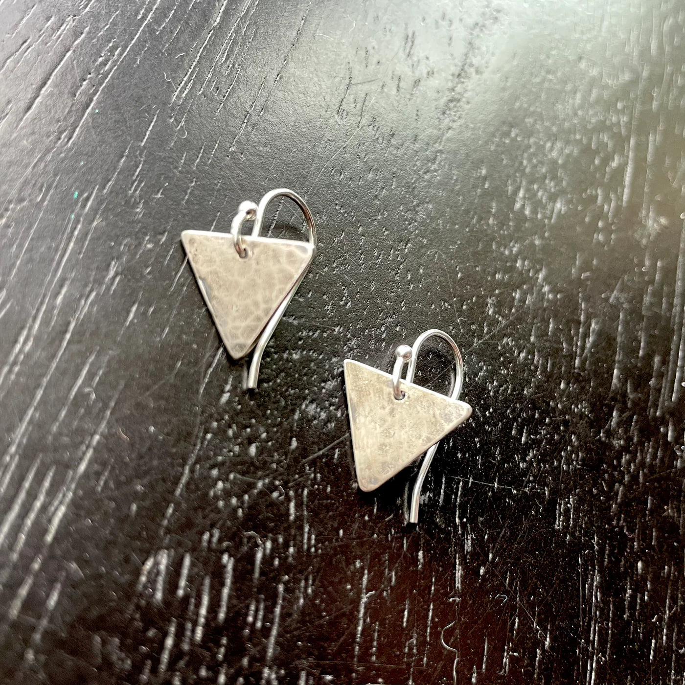 Jennifer Kahn Tiny Silver Triangle Earrings