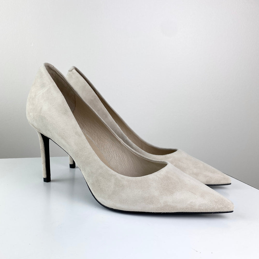 
                      
                        Jeffrey Campbell Nikia High Heel Pump - Beige Suede
                      
                    