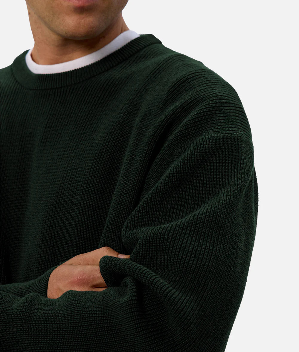 Men's dark green crewneck