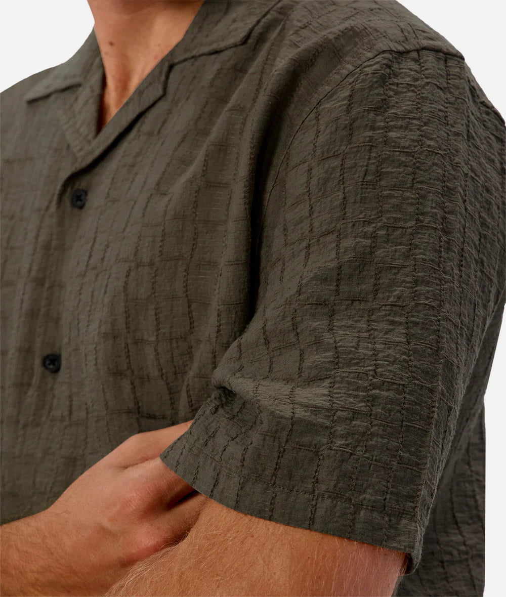 The New Ortigia Short Sleeve Shirt by Industrie is available to shop at Harbour Thread in St. Pete!