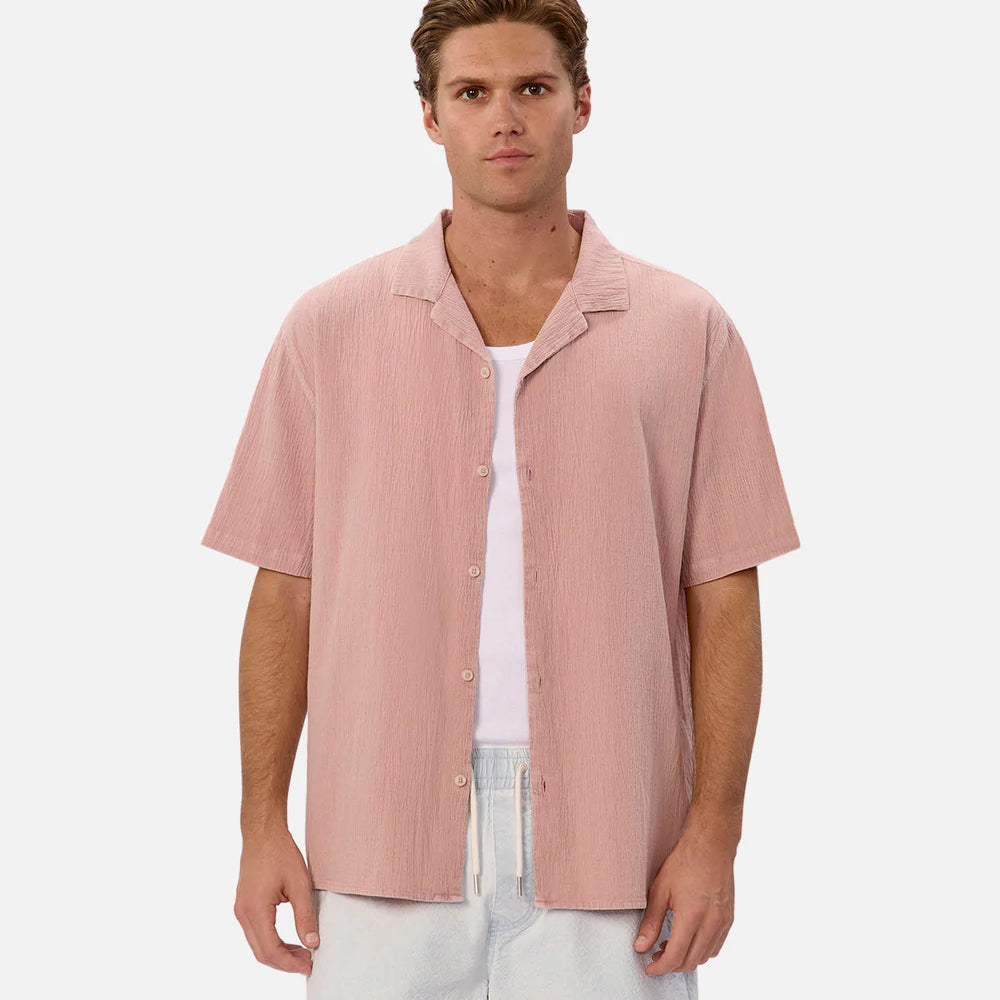 Featuring a soft, textured finish the Washed Magna Shirt is both breathable and comfortable. Find yours at Harbour Thread in St. Pete, FL for cool summer style.