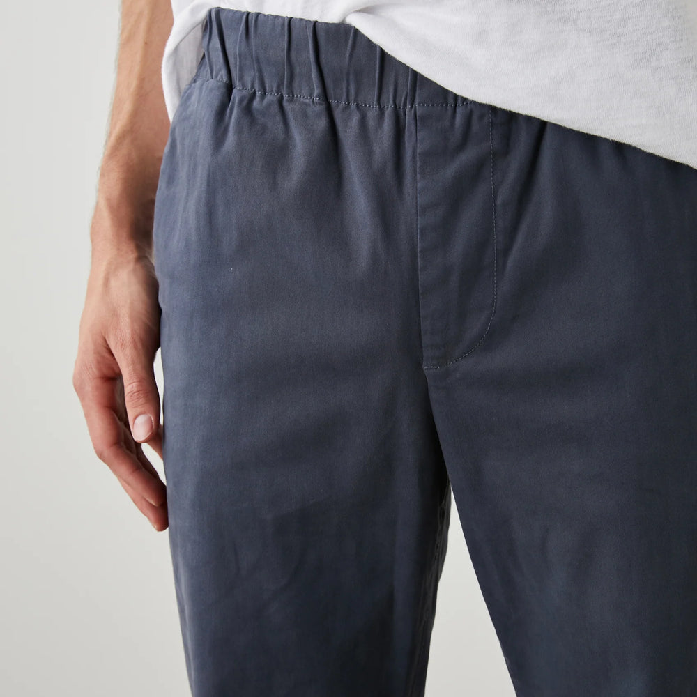 Men's faded blue elastic waist pants