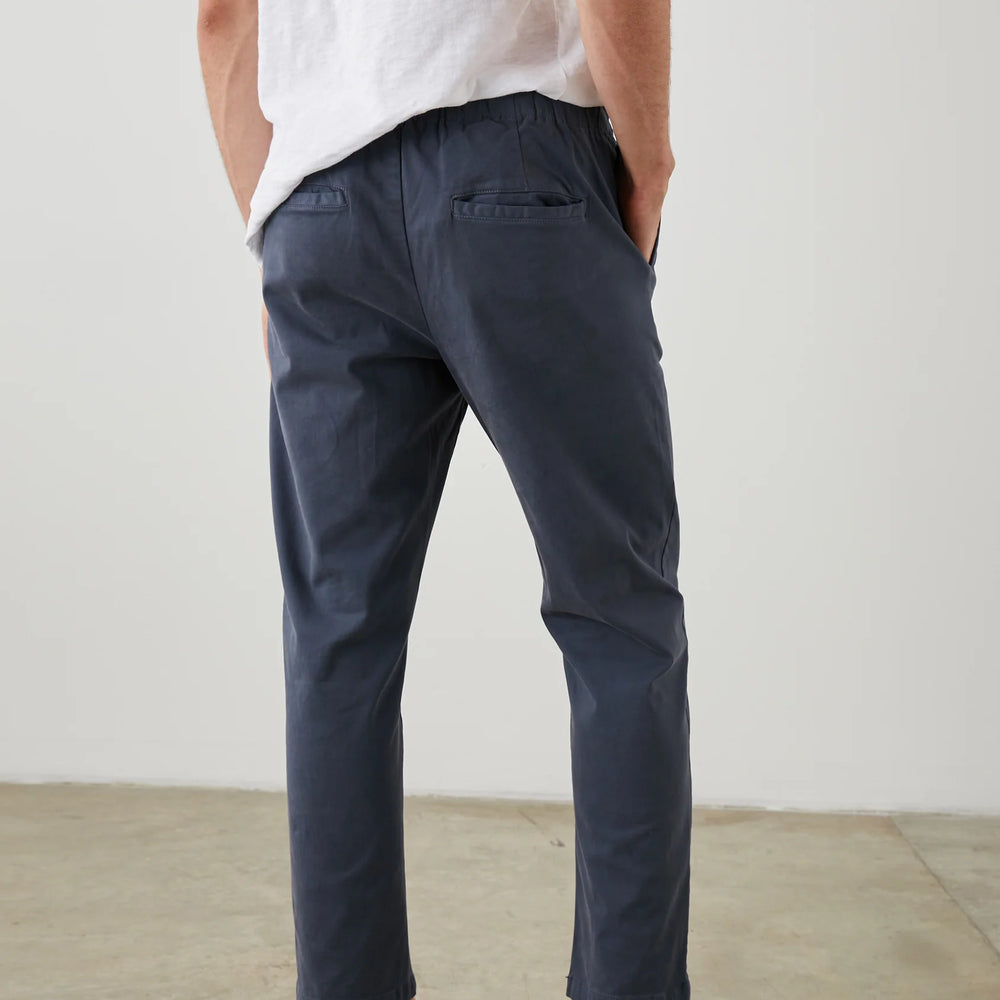 
                      
                        Men's blue lounge pants with back welt pockets. 
                      
                    