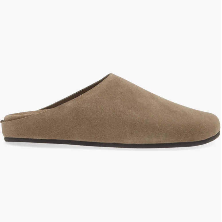Women's suede slide shoe