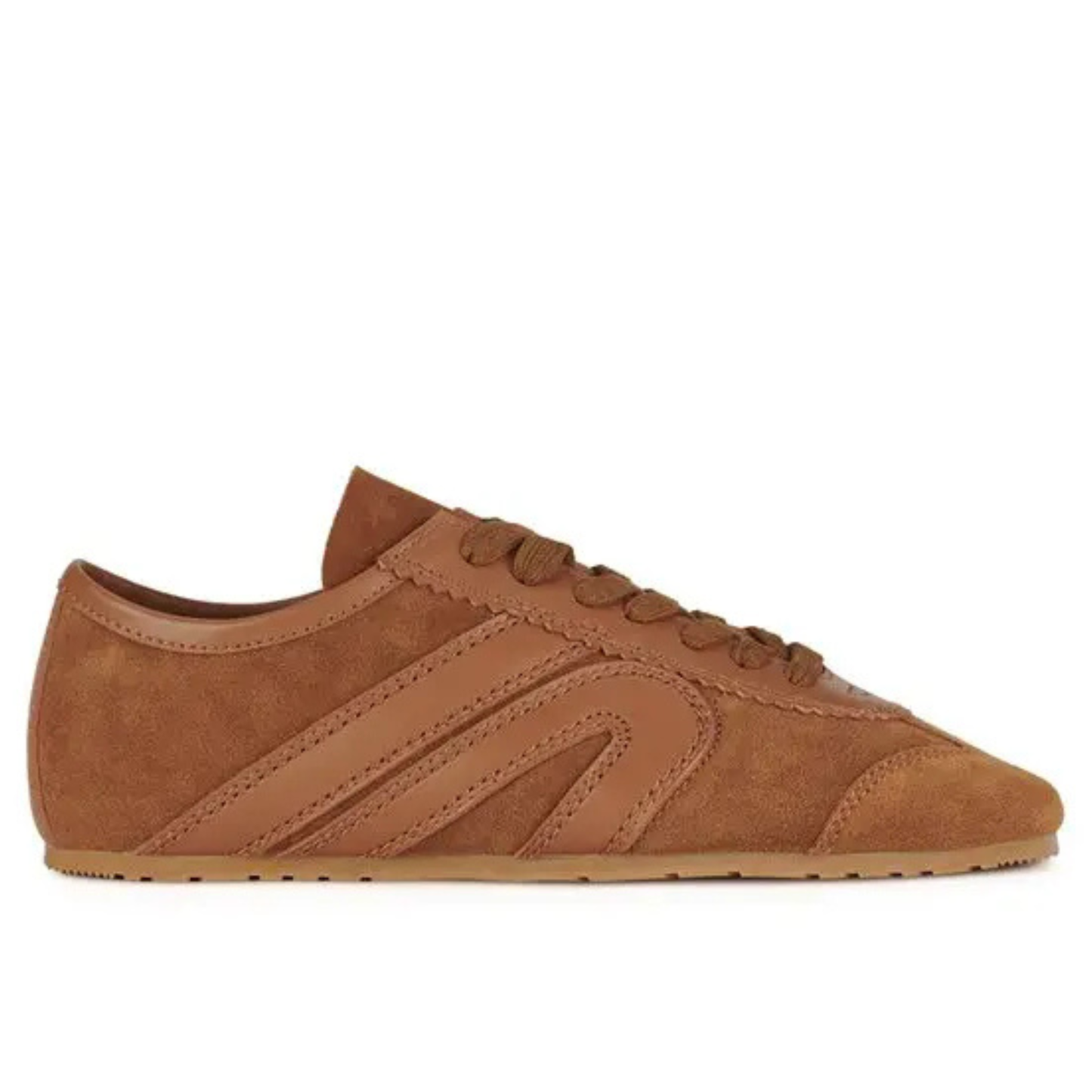 Jeffrey Campbell Aleta Suede Sneaker in Tan Suede, available now at Harbour Thread boutique