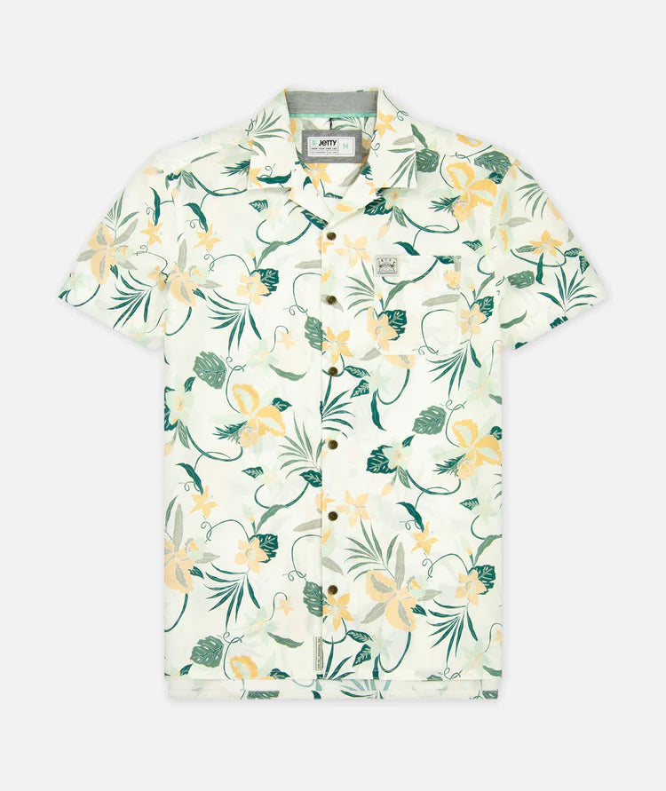 Jetty Dockside Woven Short Sleeve Shirt - White