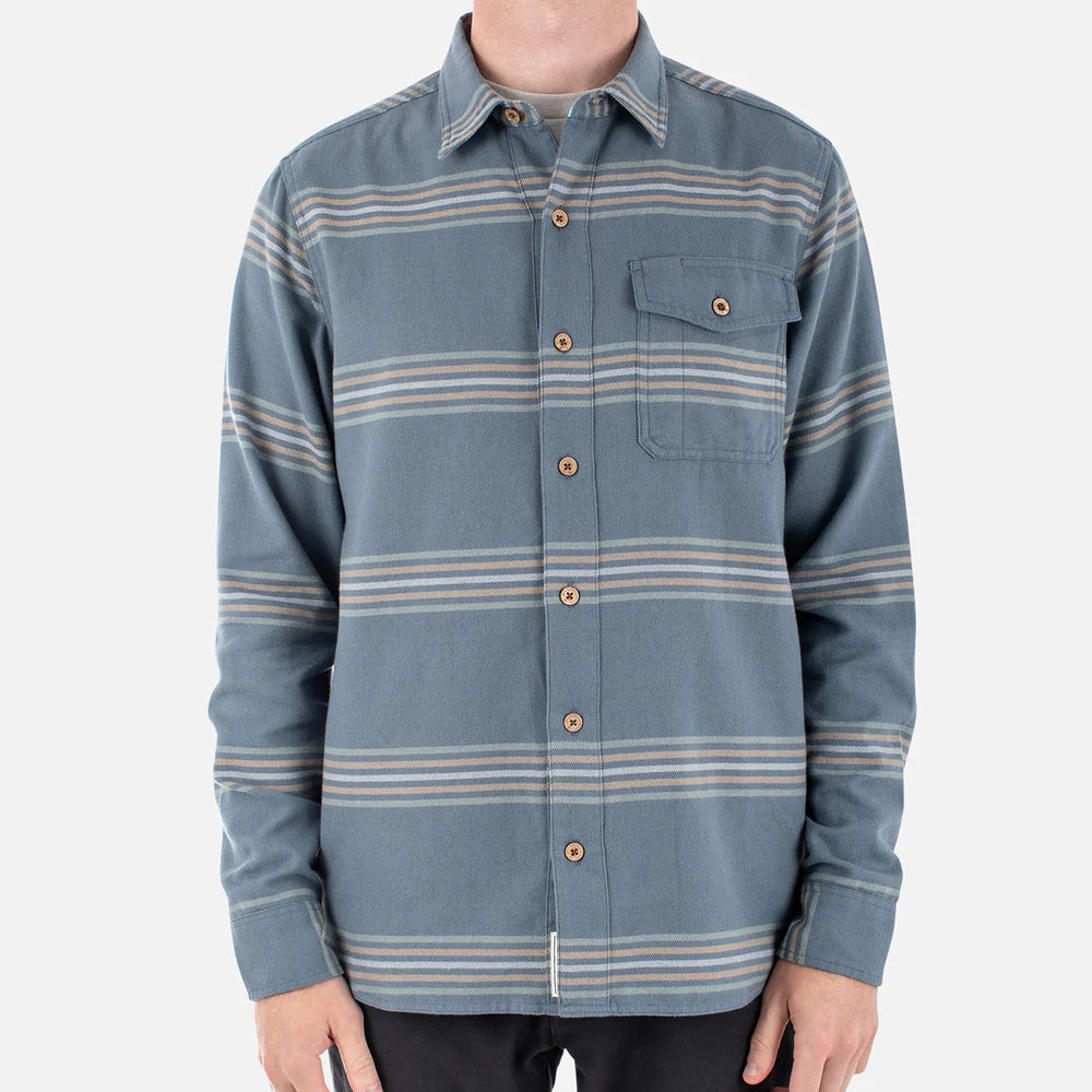 Jetty Essex Oyster Twill Shirt - Storm