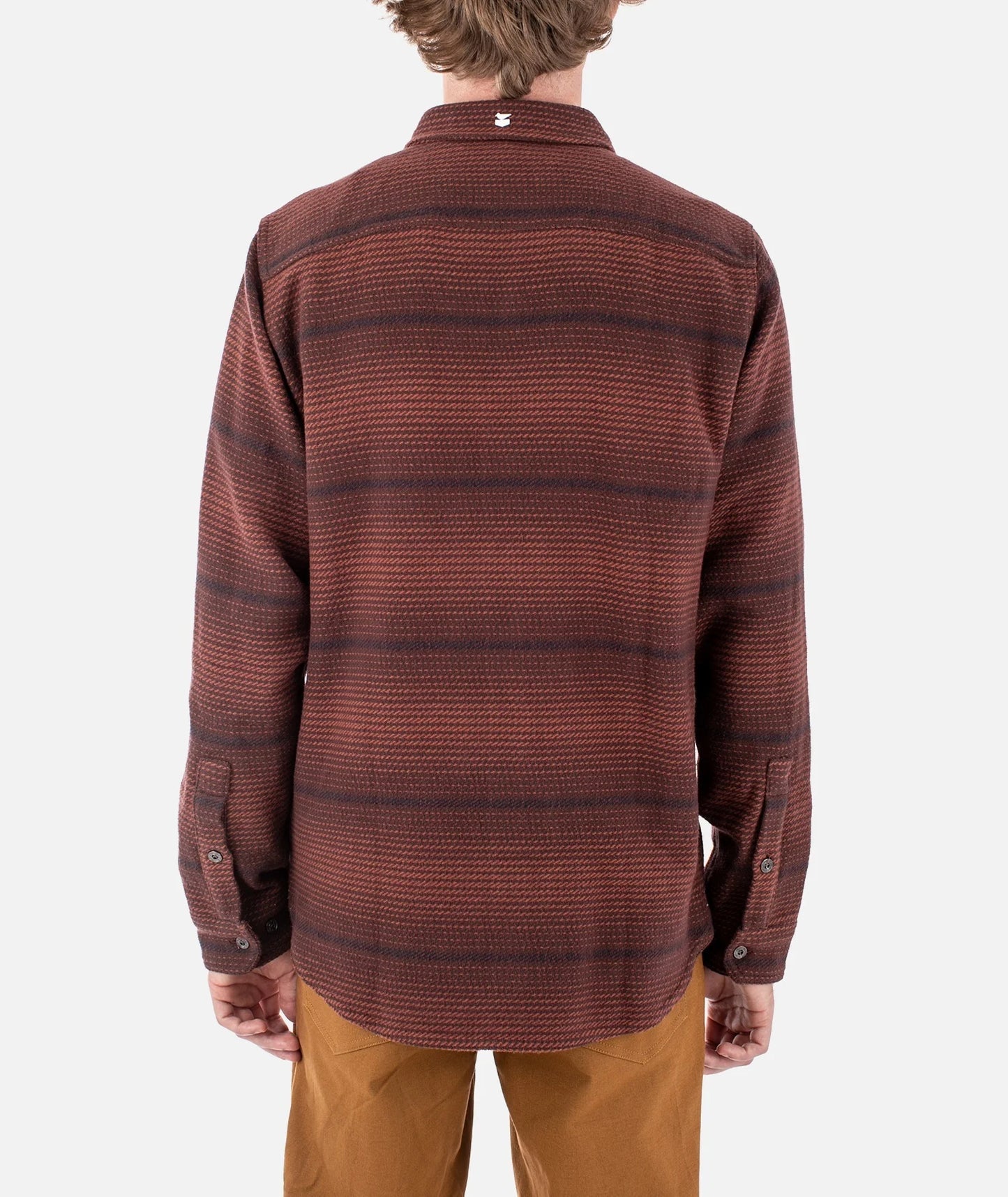 Jetty Horizon Flannel - Oxblood Black