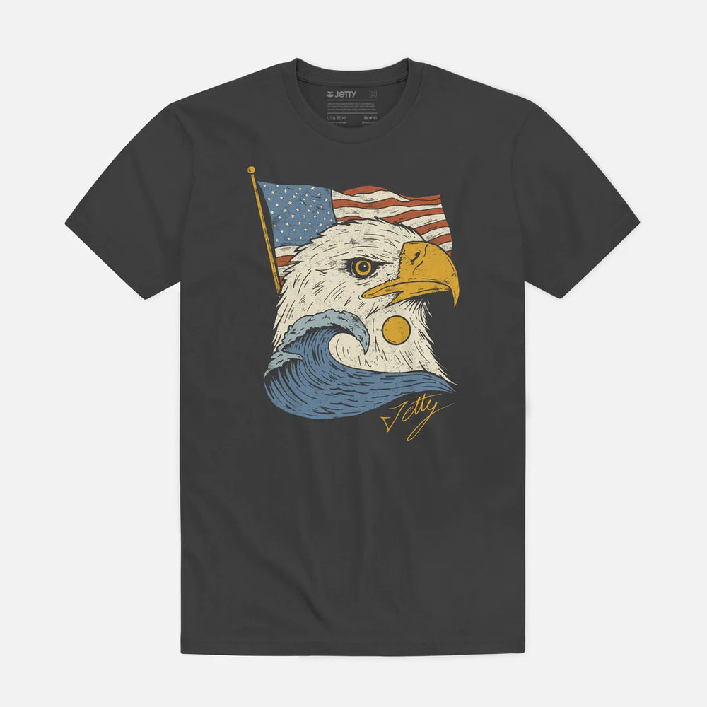 Jetty Land of the Stoke Tee - Black