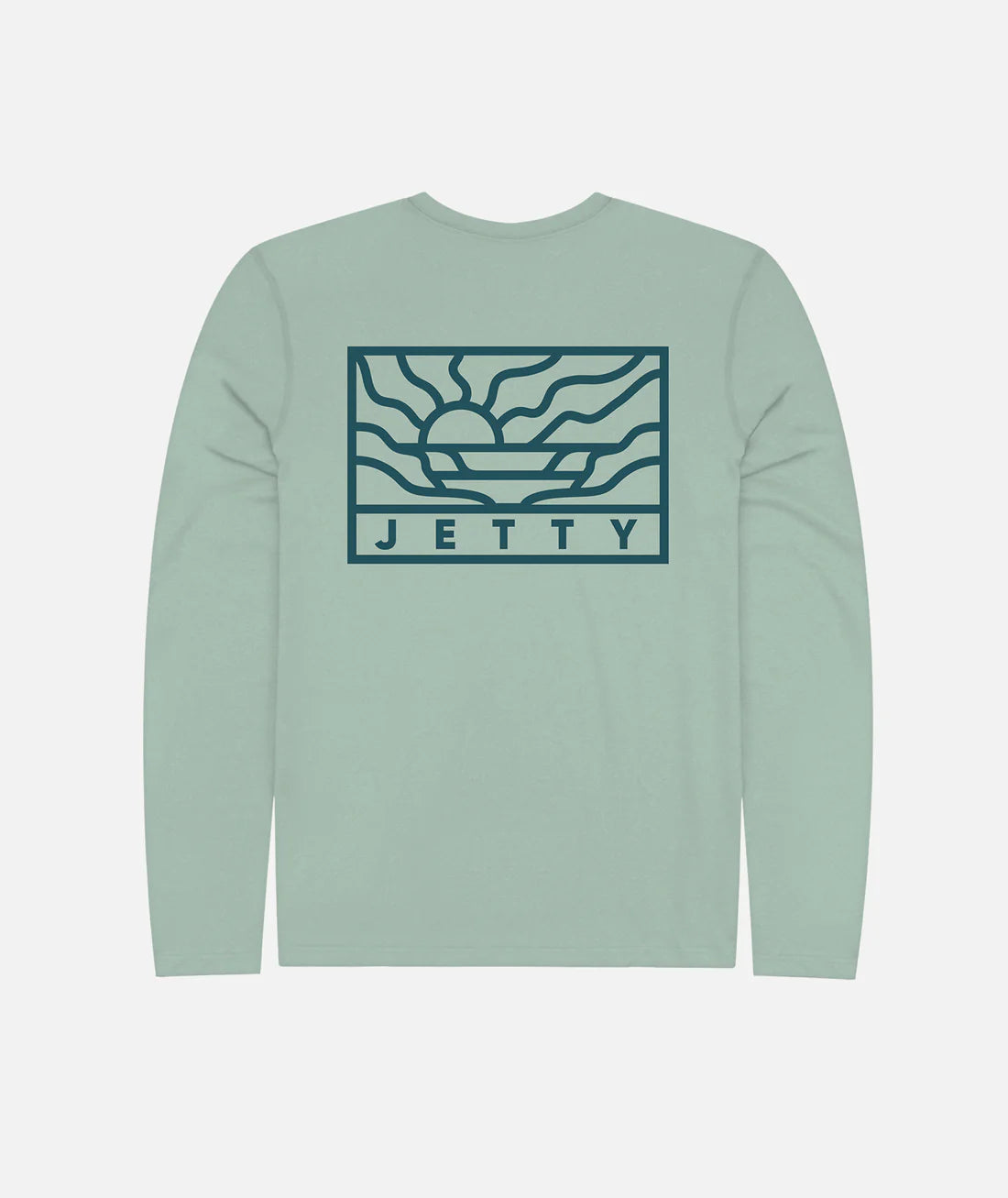 Back view of Jetty's Valley UV Long Sleeve Tee in the color Mint