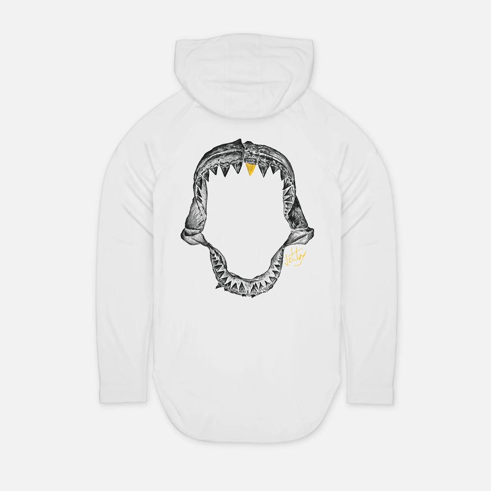 Jetty Jaws UV Hoodie - White