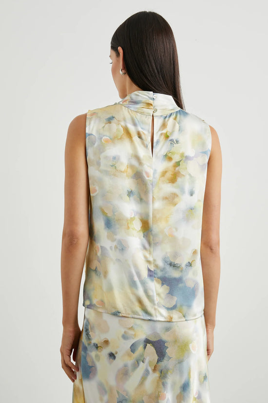 Back view of the Diffused Blossom Kaleen Sleeveless Top by Rails