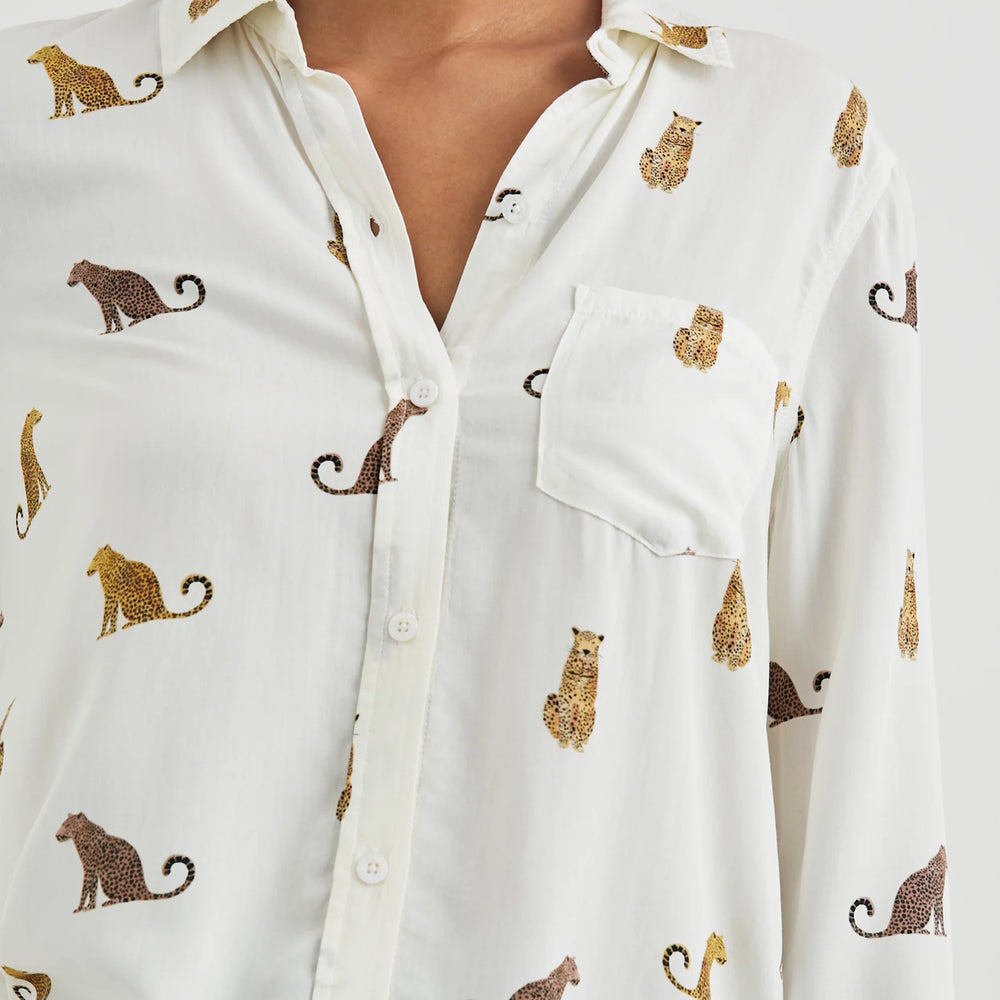 
                      
                        Front design detail on the Wild Animals Kathryn Button Down Shirt by Rail
                      
                    