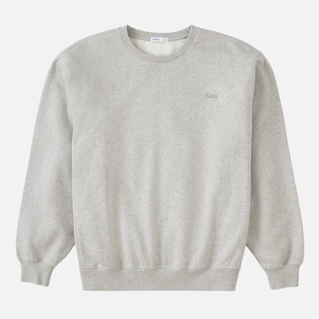 The Katin Embroidered Crewneck in the color Heather Gray
