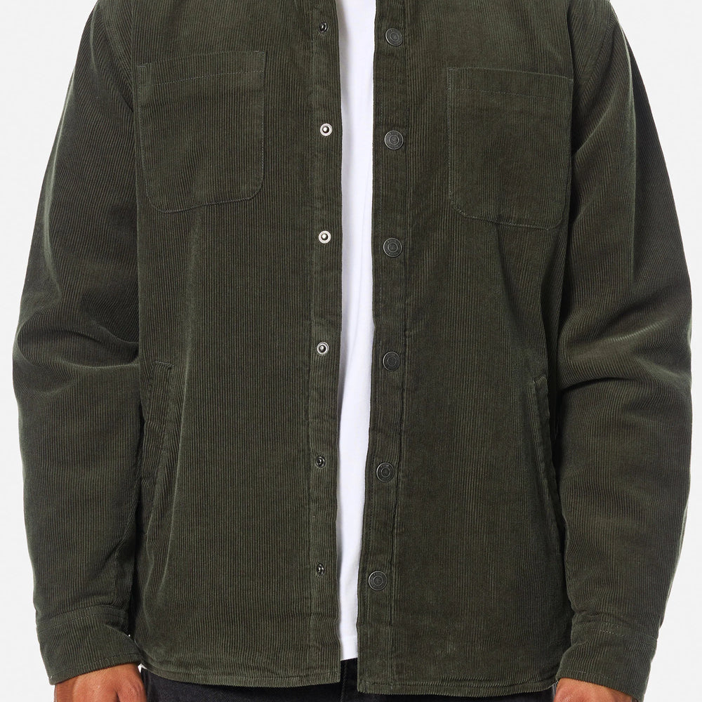Man wearing the Harold Corduroy Jacket from Katin with the front unbuttoned