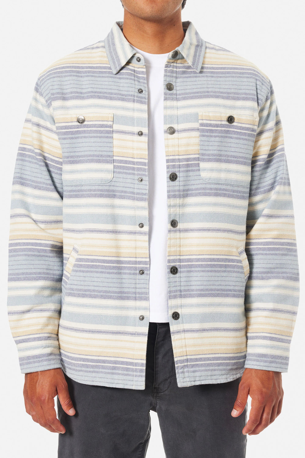 Front view of the Harold Stripe Jacket by Katin