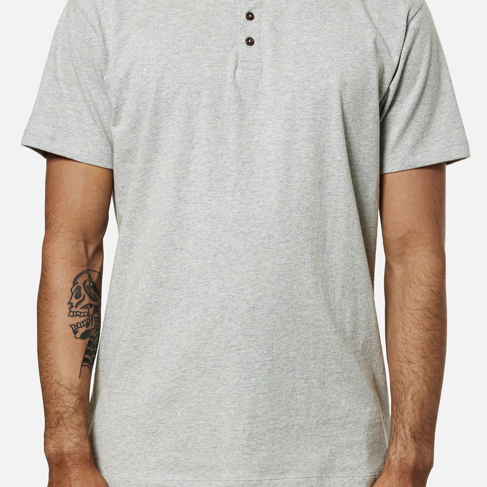 The Heather Gray Mesa Henley by Katin