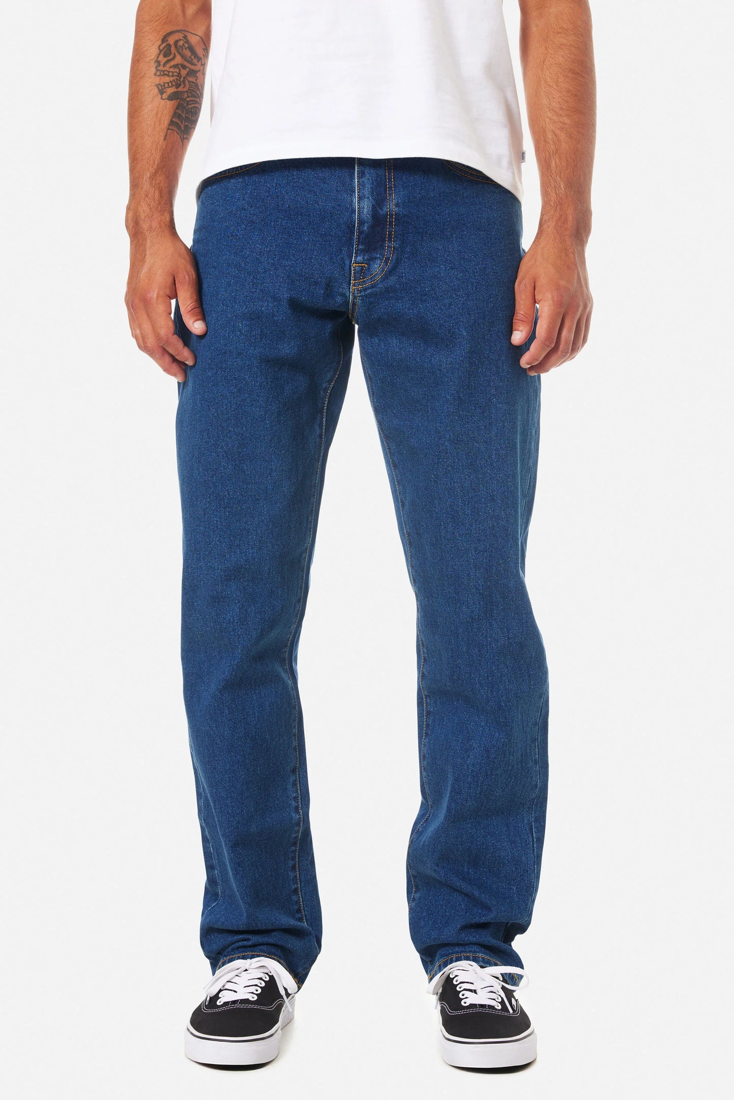 Katin's Ren 57 classic straight jean offers a timeless look with 5-pocket styling. Find your pair at Harbour Thread in Burlington, VT. 
