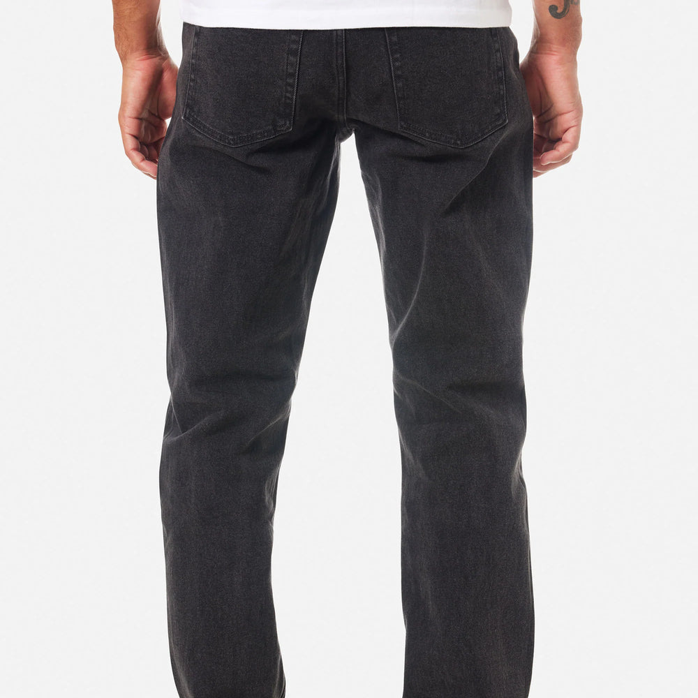 Back view of the Washed Black Ren 57 Classic Men's Jeans by Katin