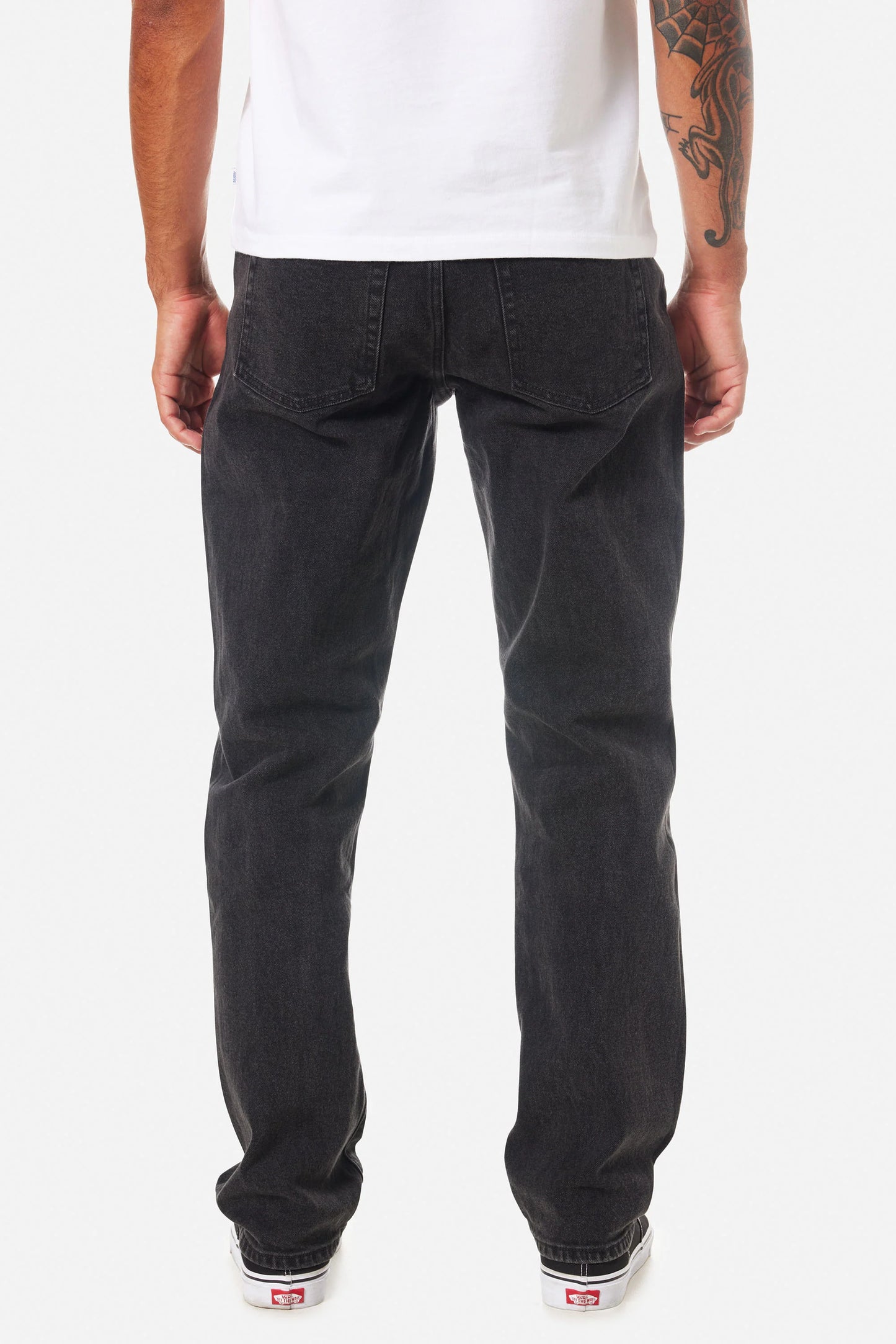 Back view of the Washed Black Ren 57 Classic Men's Jeans by Katin