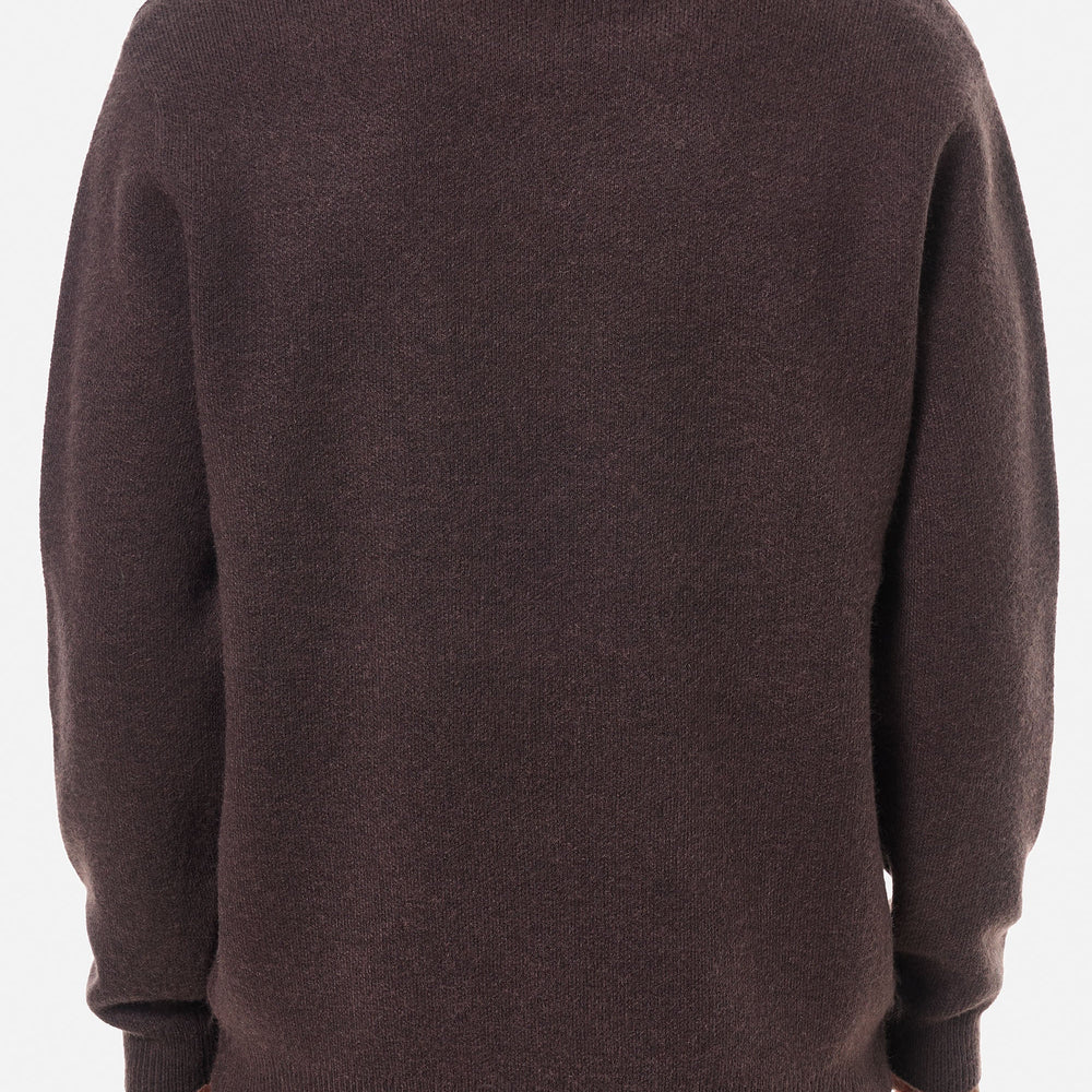 
                      
                        Men's long sleeve soft sweater in a purple-brown hue
                      
                    