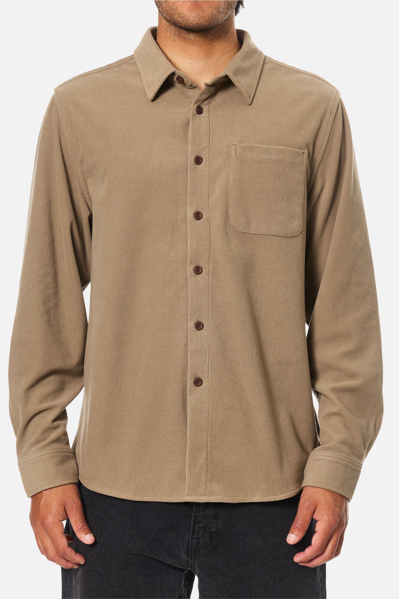 Beige button-up shirt from Katin