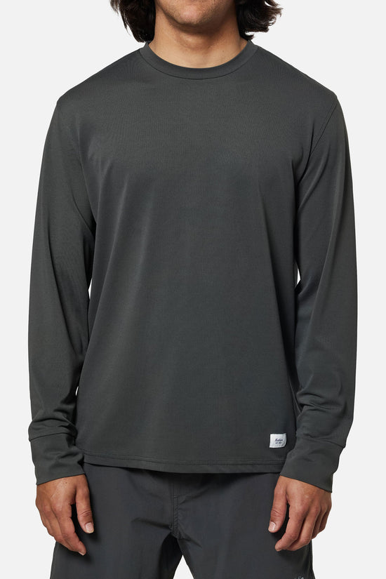 Front view of the Seeker Long Sleeve Shirt in Black