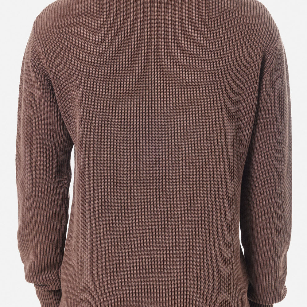 
                      
                        Back view of the Rain Drum Swell Cable Knit Men's Sweater by Katin
                      
                    