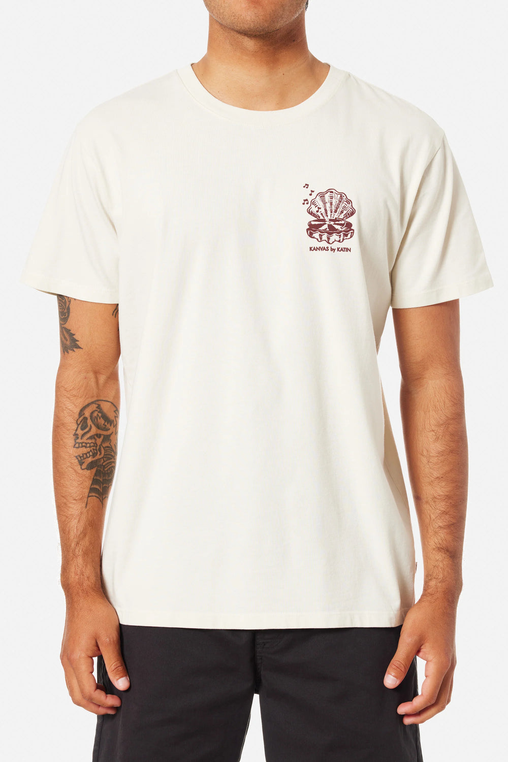 Shop the vintage white short sleeve Vibrations Tee by Katin at Harbour Thread