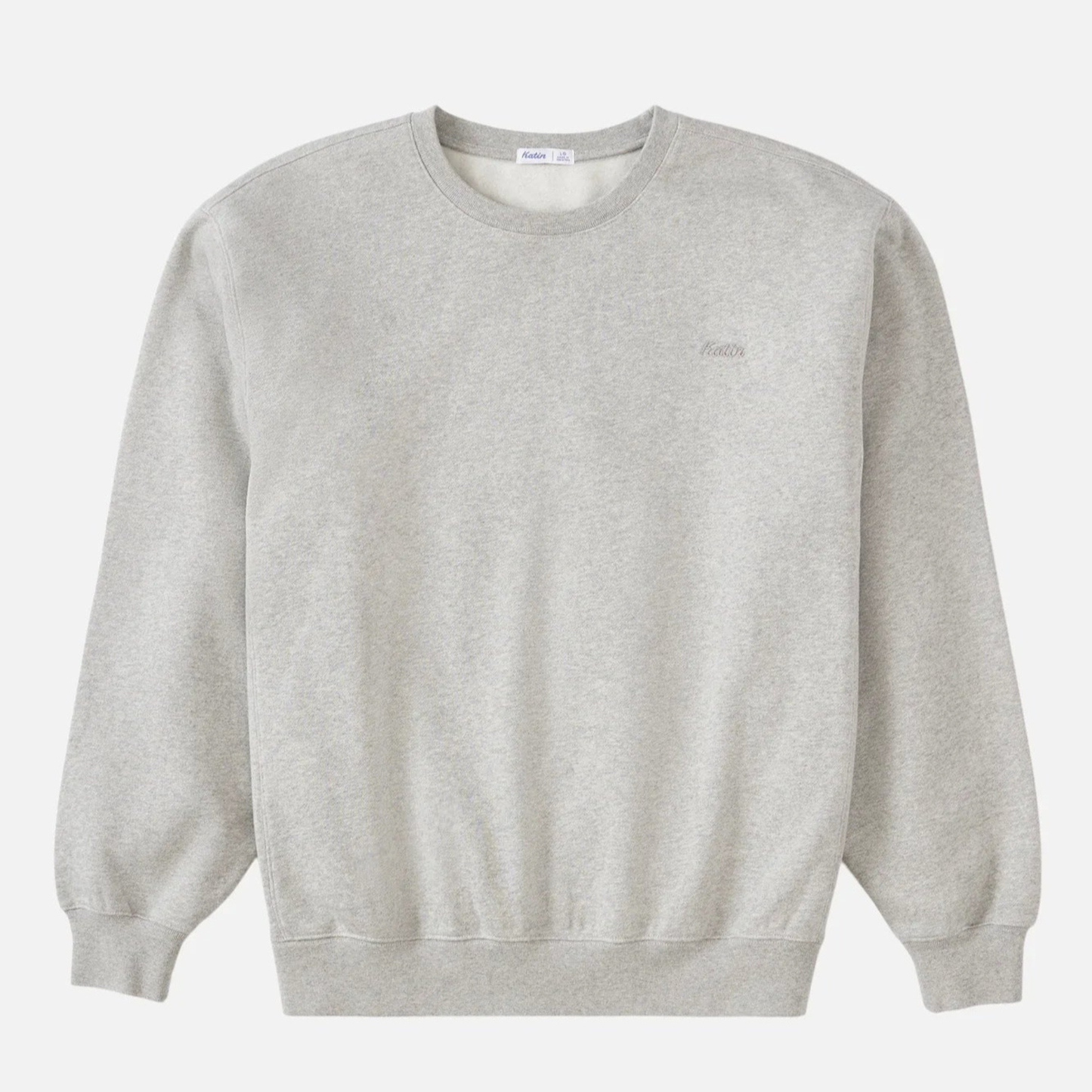 Katin Men's Embroidered Crewneck in Heather Grey, available now at Harbour Thread men's store