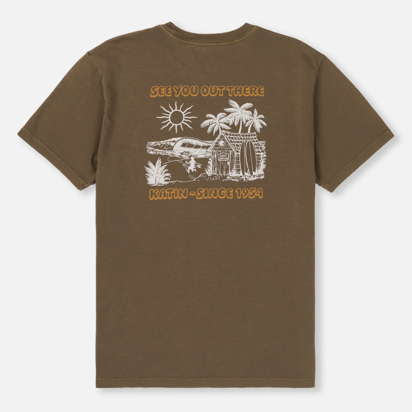 Katin Men's Short Sleeve Shacked Tee in Brown