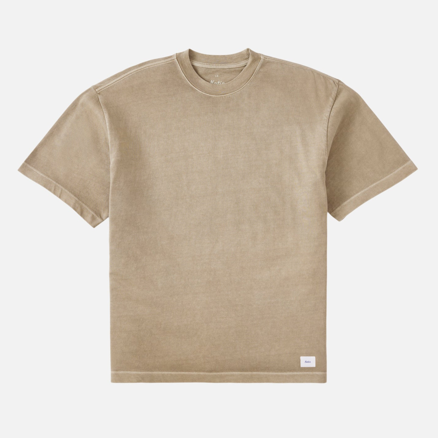Katin Box Fit Heritage Tee in Vintage Khaki, available at Harbour Thread men's store