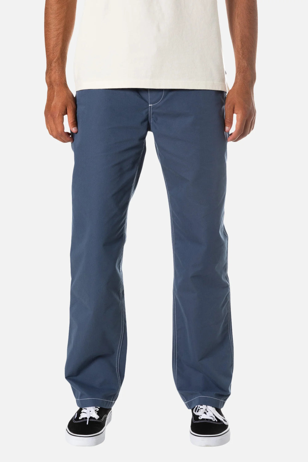 Front view of the Washed Blue Surfside Pant by Katin