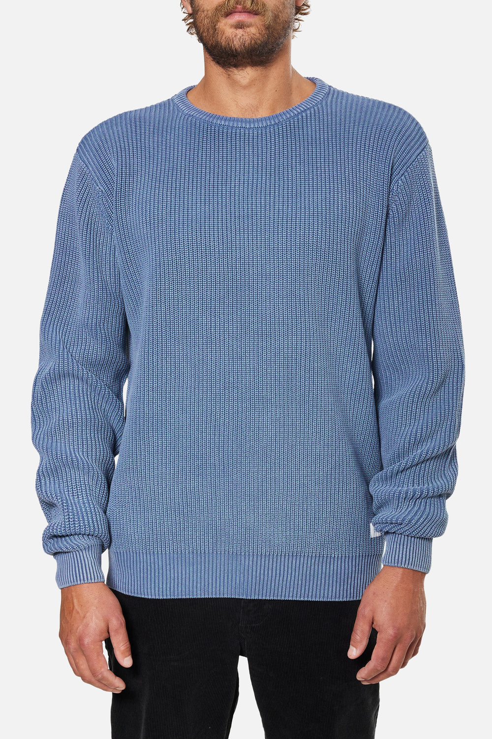 Shop the men's washed blue Swell Sweater by Katin at Harbour Thread for the perfect blend of comfort and style.