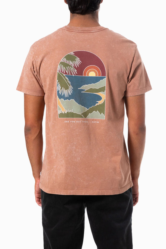 Load image into Gallery viewer, Katin Voyage Tee - Red Fade Sand Wash
