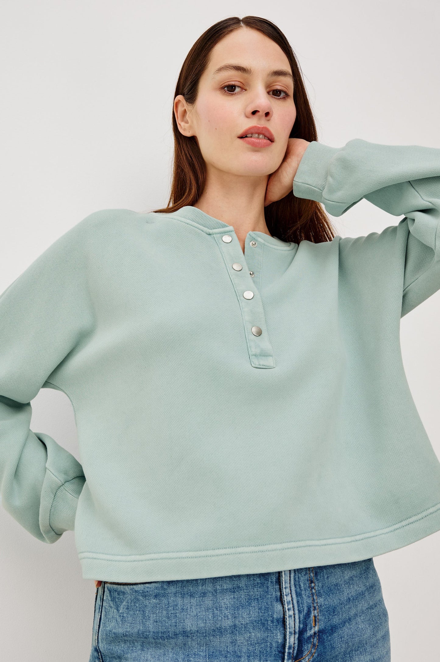 Women's light blue sweatshirt